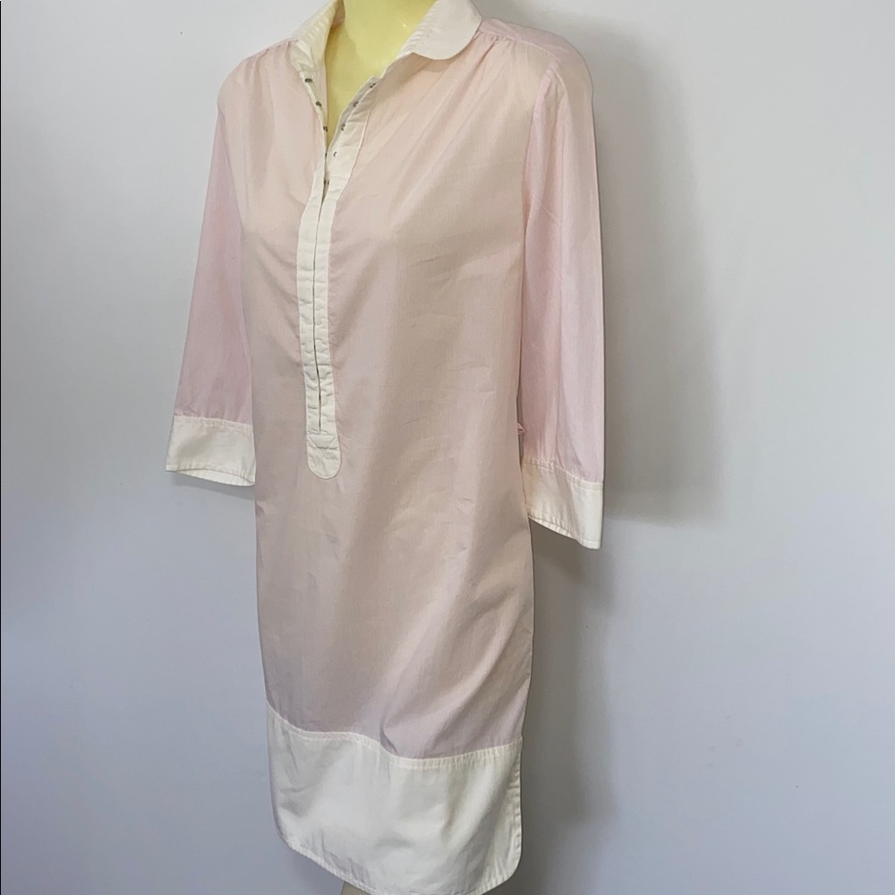 Rag & Bone Shirt Dress Cotton Pink and White Stripe 4 NWOT - Picture 3 of 6